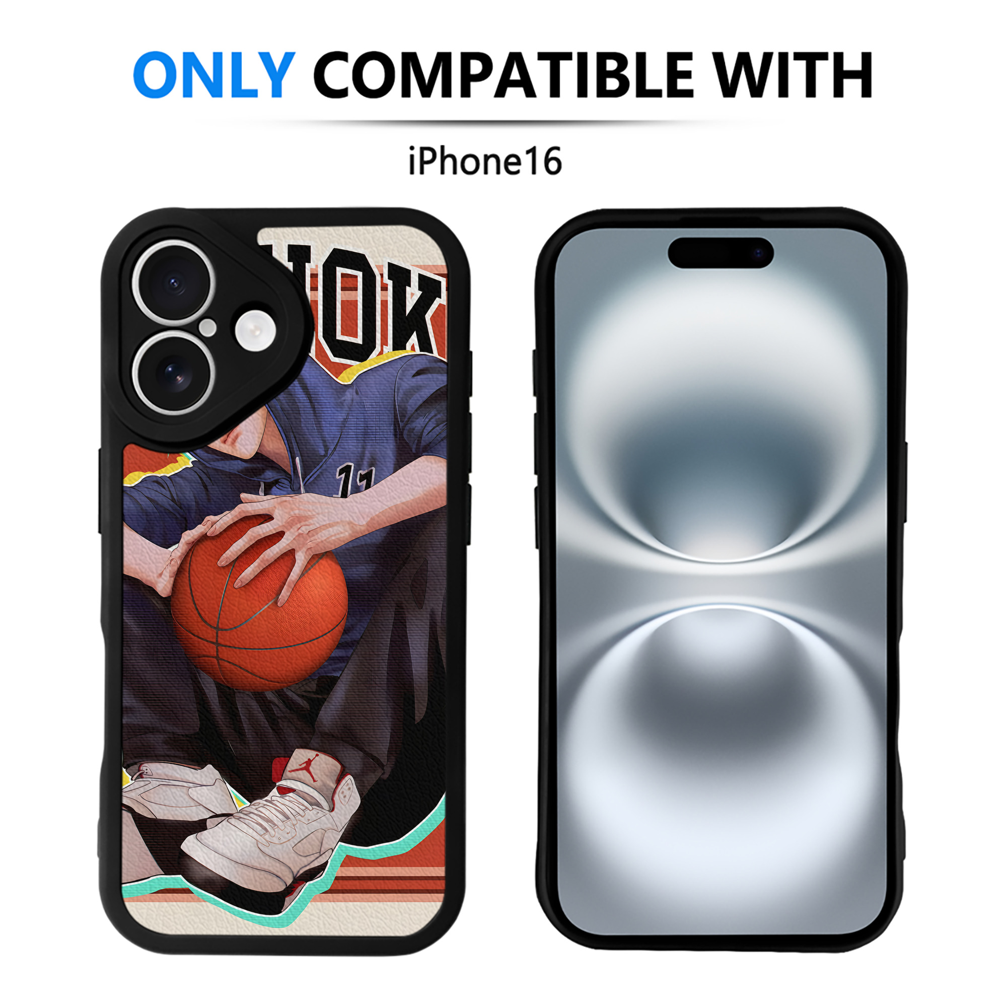 （画像用） SLAM DUNK／スラムダンク 【iPhone 16シリーズ対応】シリコンスマホケース（レザー調） 材質：シリコン
